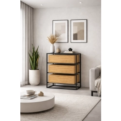 Komoda Z Drewna Litego Dębowego